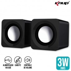 Caixa de Som 3W RMS KP-609 KNUP - Preta